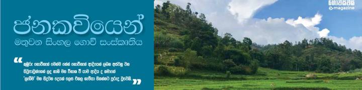 ජනකවියෙන් මතුවන සිංහල ගොවි සංස්කෘතිය
